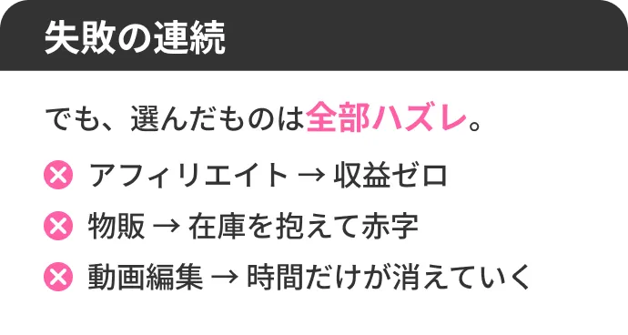 失敗の連続