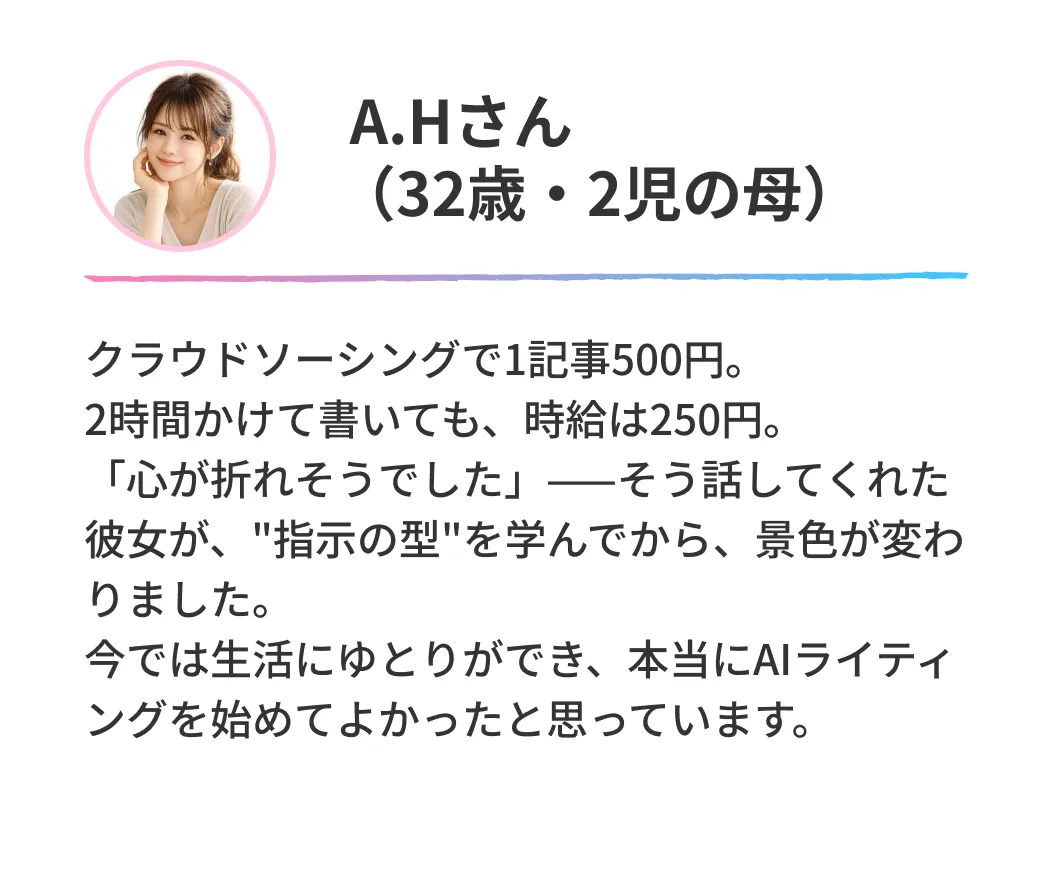 A.Hさん(32歳・2児の母)